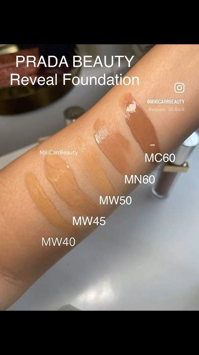 prada foundation swatches